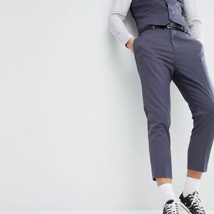 ASOS DESIGN Tapered Smart Pants In Blue